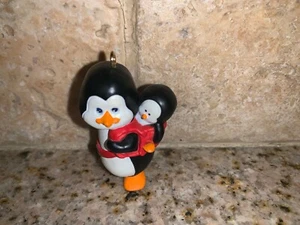 Hallmark 1990 Polar Pair Penguin Christmas Tree Ornament #1408  2" ORNAMENT - Picture 1 of 6