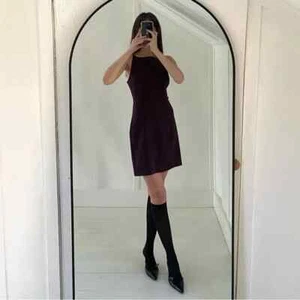 XOXO Vintage Y2K Boat Neck Mini Dress Size 7 Maroon - Picture 1 of 10