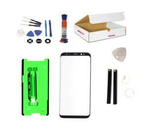 Kit de reparación LCD de repuesto de lente de vidrio frontal negro para teléfono Galaxy S8 Plus G955 - Imagen 1 de 5