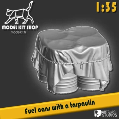 1:35 - Bidons d'essence avec bâche by modelkit.fr