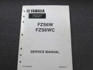 Yamaha OEM Shop Service Manual For FZ6 Models P/N LIT-11616-20-60 - Picture 1 of 3