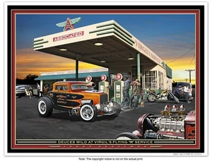 IMPRESIÓN ARTÍSTICA HOT ROD por Larry Grossman DEUCES WILD - Imagen 1 de 5