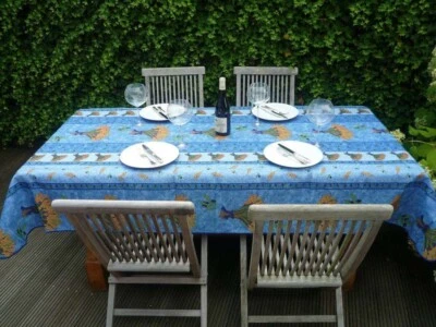 Tischdecke Provence 150x200 cm blau Ähren aus Frankreich pflegeleicht bügelfrei - Image 1 of 4