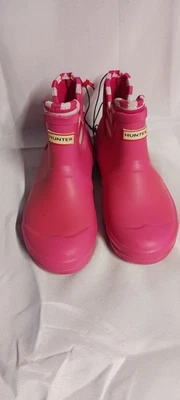 Hunter For Target Rain Boots Girls' Size 2 Pink Rubber Ankle Waterproof **READ** - Image 1 of 4