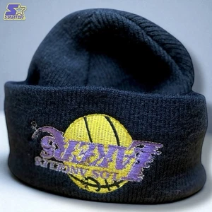 VTG 80s STARTER Hat - LOS ANGELES LAKERS NBA - Black Dome Motion Logo TEST ERROR - Picture 1 of 10