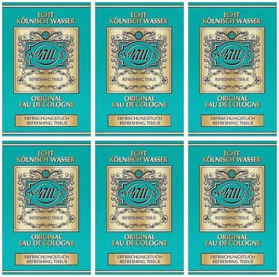 4711 Echt Kölnisch Wasser Erfrischungstücher Original Eau de Cologne 6x 10 Stück
