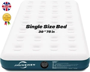 Upgrade Einzel Luftmatratze Camping Aufblasbar Luftbett Beflockte Oberfläche Tragetasche - Bild 1 von 8