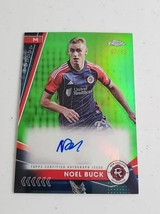 2024 Topps Chrome Mls -Autographs Noel Buck #CA-NB Neon Green Refractor /99 (AU) - Picture 1 of 2
