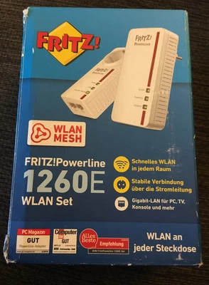 AVM FRITZ!Powerline 1260E WLAN Set (Mesh, Gigabit-LAN, Powerline,WLAN AC,WLAN N) - Bild 1 von 4