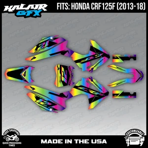 Graphics Kit for Honda CRF125F (2013-2018) CRF 125F Lethal Series - Rainbow - Bild 1 von 4