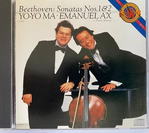 BEETHOVEN - Cello Sonatas No. 1 & 2 - Yo-Yo Ma/Emanuel Ax CD Exc Cond! CBS Japan - Picture 1 of 2