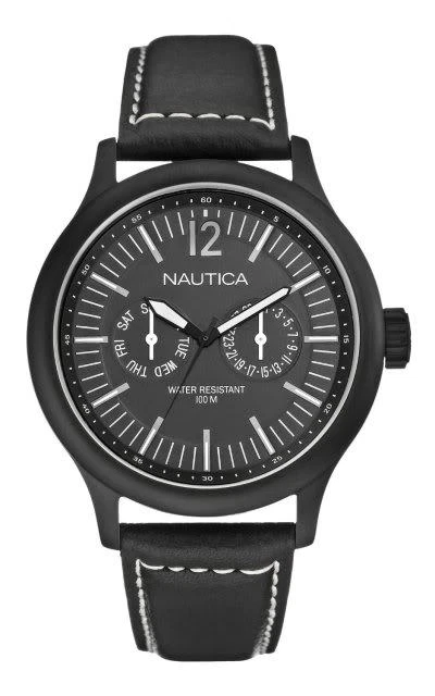 Nautica Mens South Coast NCT 150 Multifunction Black IP Watch N13603G