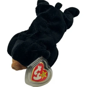 TY BEANIE BABY Orso Nero Blackie 1993 Peluche Giocattolo Vintage Nuovo con etichette - Foto 1 di 6