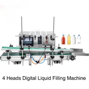 4 Heads Digital Pump Filling Machine Table top Plastic Water Bottle Jar Filler - Picture 1 of 9