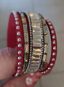 Rock Star Rocker Paparazzi Red Bracelet - Picture 1 of 6