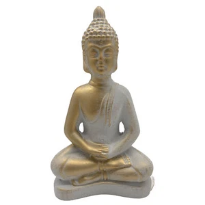 Buddha Deko-Figur Orientalisch Esotherik weiß Wohn-Accessoires Thai Dekoration - Bild 1 von 4