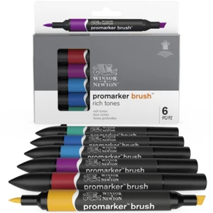 Winsor & Newton Promarker Brush Rich Tone Set (6pc) - Picture 1 of 4