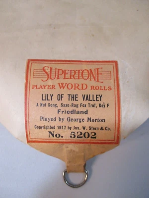 Rollos de palabras para piano Supertone Player Lily of the Valley #5202 Foto 1 de 3