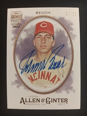 Autógrafo Johnny Bench 2022 Topps Archives Signature Series/65 Foto 1 de 2