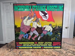 RARE INCREDIBLY STRANGE WRESTLING SF POSTER PRINT SUPER SWEET Colorful & Framed - Picture 1 of 8