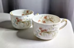 Antique Haviland Limoges Demitasse Chocolate Cup Late 1800s Set Of Two St Lazare - Picture 1 of 11