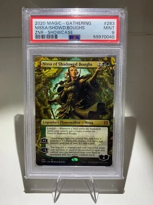 2020 MTG Borderless Zendikar Rising ZNR Nissa of Shadowed Boughs PSA 9 - Image 1 of 2