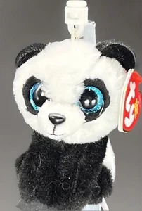 TY Beanie Baby Baboo the Panda Key Clip Plush Stuffed Animal Collectible Toy 4" - Picture 1 of 11
