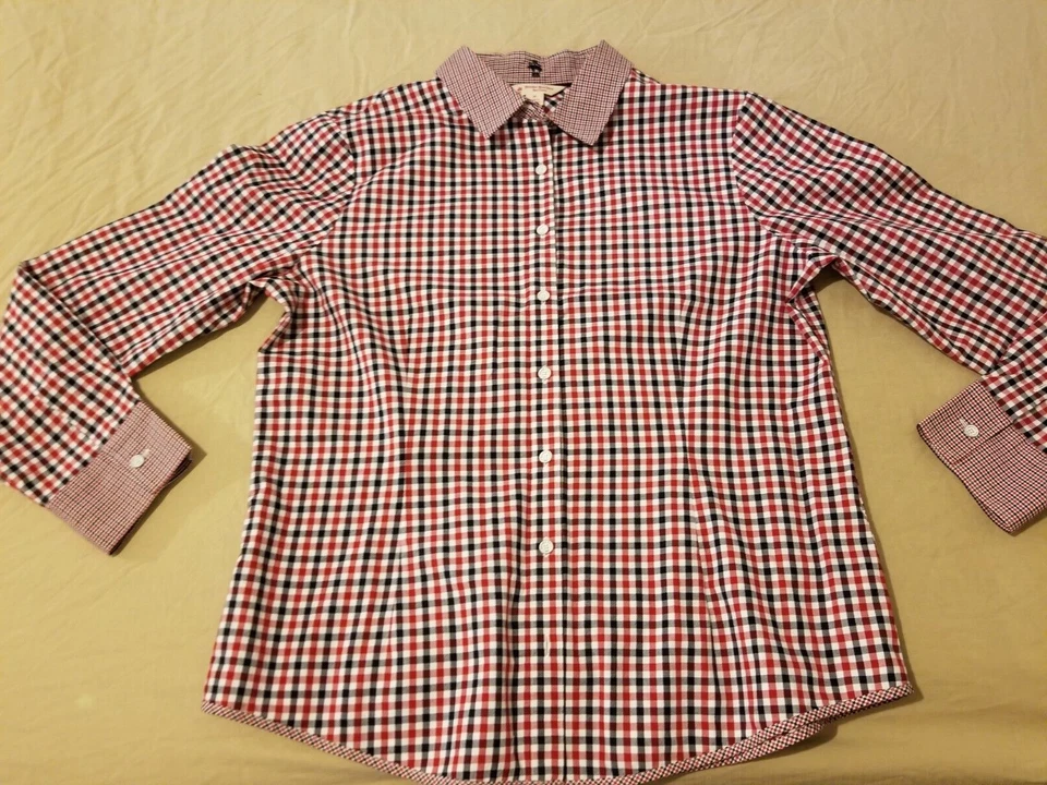 Boys Brooks Brothers Dress Shirt 14 Red Button Cotton - Image 1 of 4