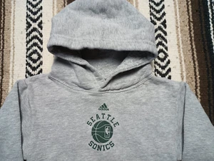 Seattle Sonics Hoodie sz 4T Kids vtg hooded sweatshirt NBA basketball Shawn Kemp - Picture 1 of 6