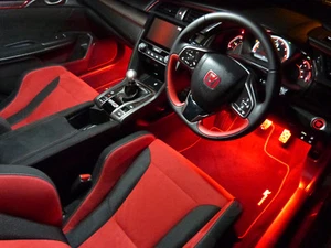 Mugen Honda Civic 10 Generation 2016/17 Inc FK8 Type R Footwell LED Lighting Kit - Picture 1 of 15