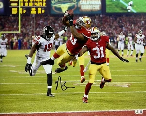 FOTO 16x20 firmada por Navorro Bowman autografiada de los 49ers certificado de autenticidad Bas Beckett - Imagen 1 de 1