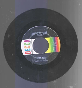 Burl Ives My Gal Sal Call My Name 45 RPM Decca Vinyl Record - Imagen 1 de 8