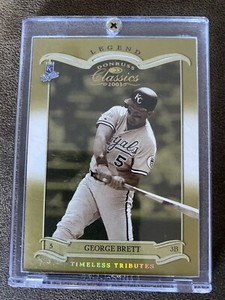 2003 DONRUSS CLASSICS TIMELESS TRIBUTES GOLD GEORGE BRETT #103 Ser #d 75/100!!