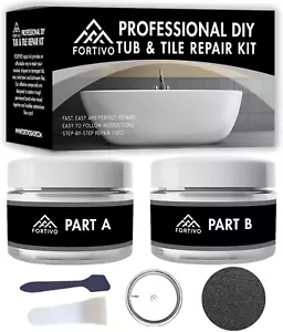 White Porcelain Repair Kit, Fiberglass Tub Repair for Sink, Shower, Countertop,  - Picture 1 of 12