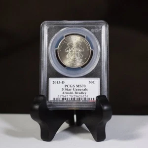 2013 D 5 Star Generals Half Dollar PCGS MS70 ***Rev Tye's Stache*** #6524300 - Picture 1 of 4