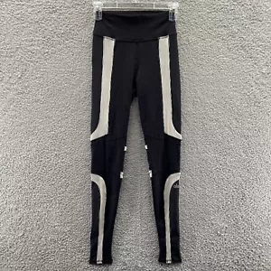 Alo Yoga Womens XS Black & White Striped Contrast High Waist Stretchy Leggings - Picture 1 of 9