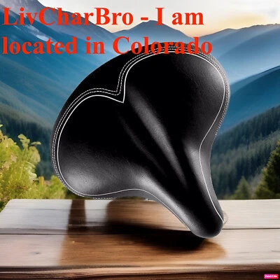 Assento de bicicleta largo oversized almofada de montagem universal para exercício O bicicleta de estrada Comfyr - Imagem 1 de 4