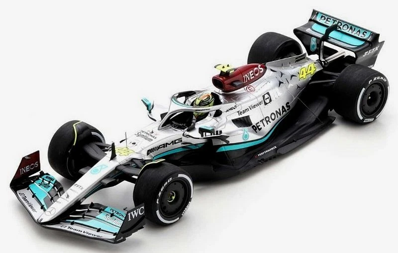 Mercedes W13 AMG GP France 2022 Lewis Hamilton 1:18 SPARK 18S769 - Immagine 1 di 1