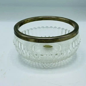 Plato de caramelo de cristal vintage William Adams Inc Inglaterra - Imagen 1 de 8