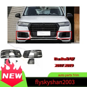 For Audi Q7 2017-2019 Car Left+Right Front Bumper Fog Light Grille Cover Trim - Picture 1 of 13