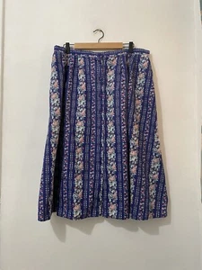Vintage Country Collection Skirt UK24 Midi Button Up Floral Pockets Cottagecore - Picture 1 of 9