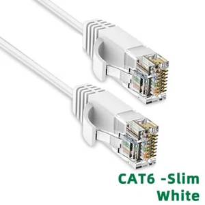 Cat6A RJ45 Cable 10Gbps Slim LAN Wire UTP for Router/PC/PS5 (Multi Lengths) - Picture 1 of 14