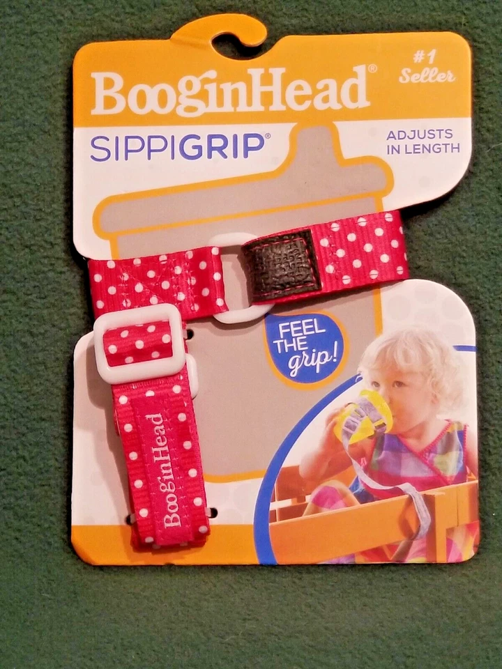 BooginHead SippiGrip in Pink Polka Dot (discontinued by Manufacturer)