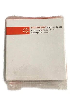 (72/Pk) STATLAB Histobond Microscopio Adhesión Slides Naranja 25x75x1mm 90° 418BO Foto 1 de 4