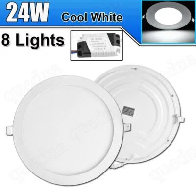 CUTEVER 8Pack 11Inch LED Ceiling Lights Ultra-Thin Recessed Retrofits Kit 6000K Daylight