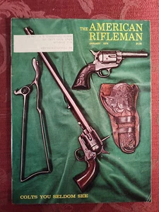 Rare AMERICAN RIFLEMAN NRA Magazine January 1976 Rare Colt Revolvers - Picture 1 of 2