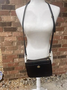 Neu Coach Slim Turnlock Crossbody Bag Pebble Black Handtasche - Bild 1 von 14
