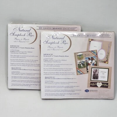 READ Creative Memories 7x7 Natural Scrapbook Pages Refill RCM-7NT 2002 Lot of 2 Foto 1 de 4