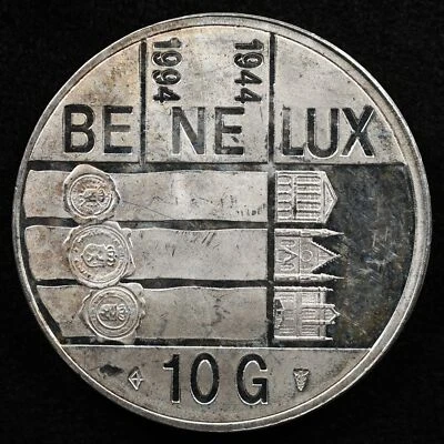 Netherlands 10 Gulden 1994, Coin, Silver, Inv#F944 - Image 1 of 2