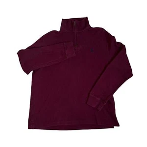 Polo Ralph Lauren 1/4 Zip Pullover Pulli Gr. XL rot weinrot langarm - Bild 1 von 7